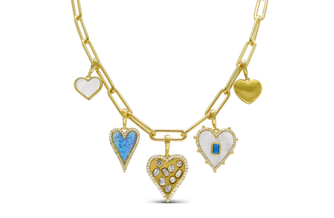 Amour Heart Charm Necklace – Linked By Mint