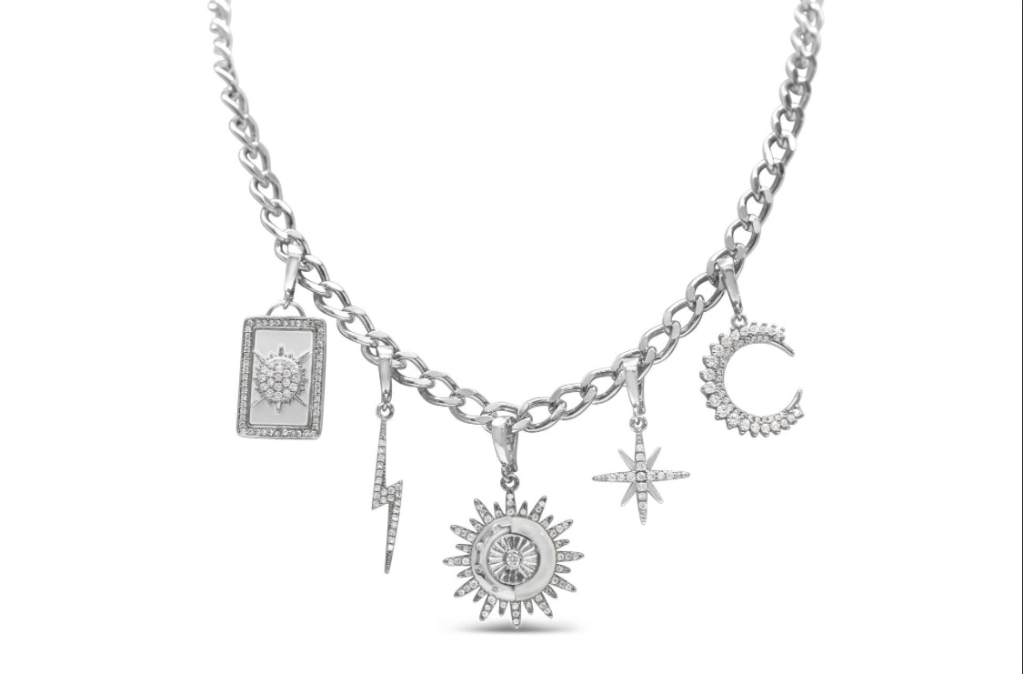 Celestial Statement Charm Necklace