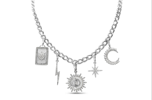 Celestial Statement Charm Necklace