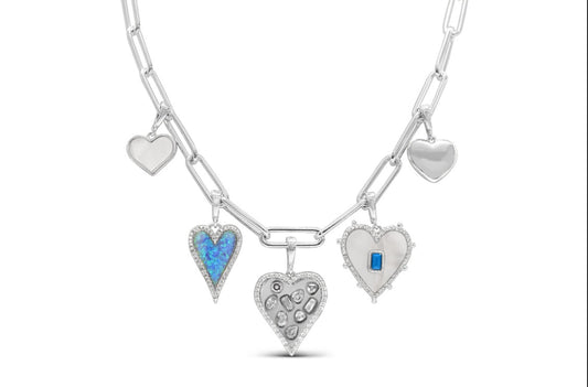 Amour Heart Charm Necklace