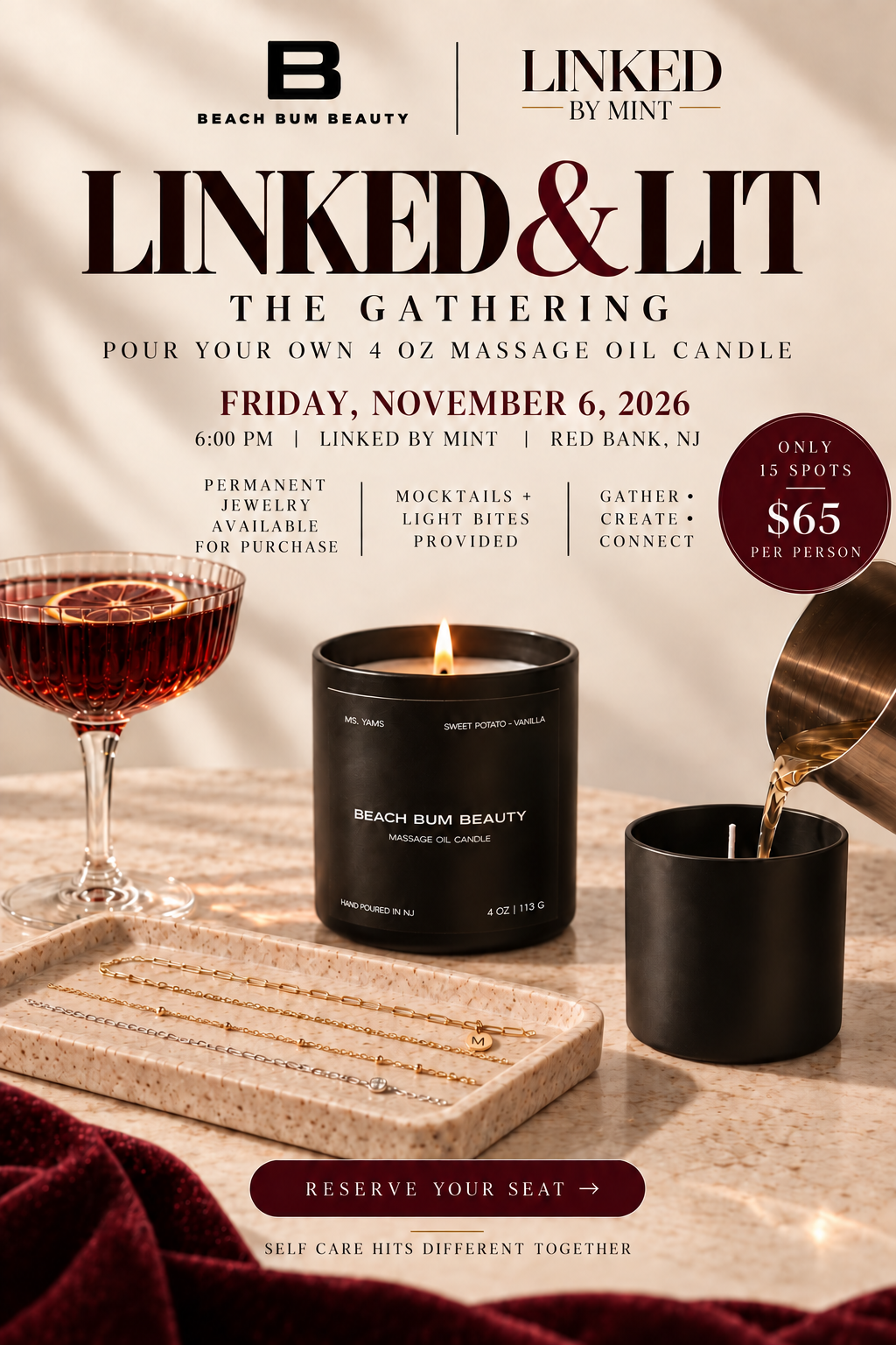 Linked & Lit: Massage Oil Candle-Making Gathering