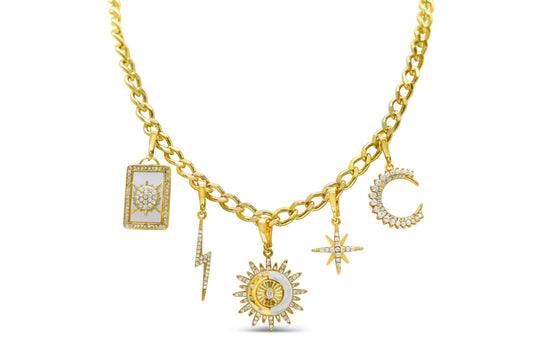 Celestial Statement Charm Necklace